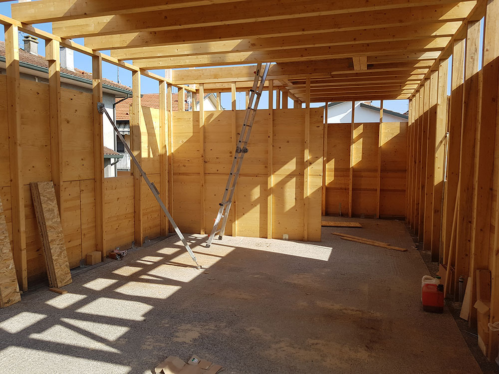 Casa in legno: cantiere