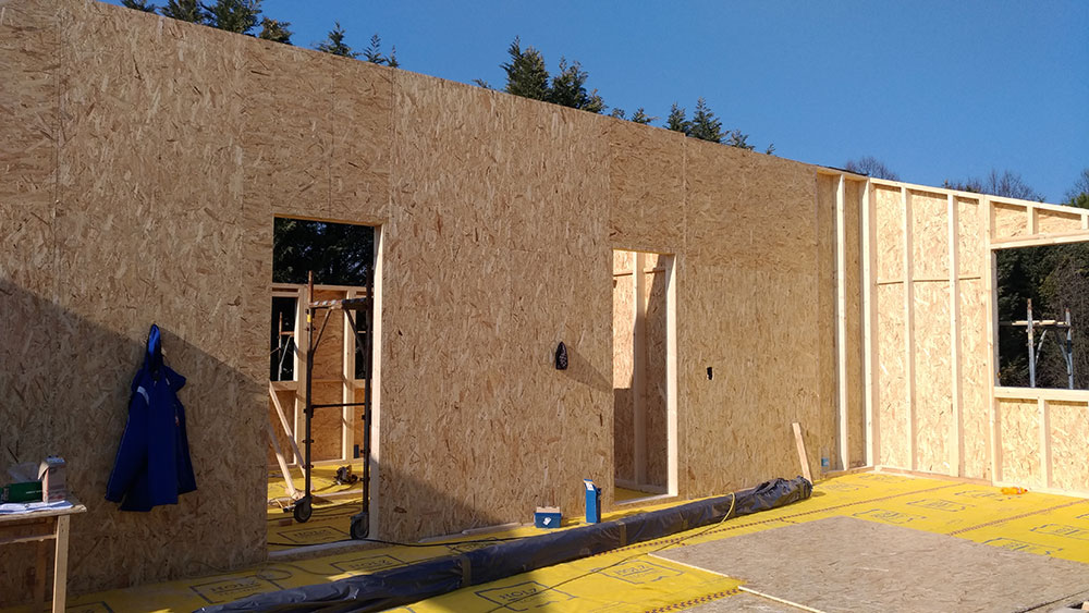 Cantiere casa in legno a Filetto