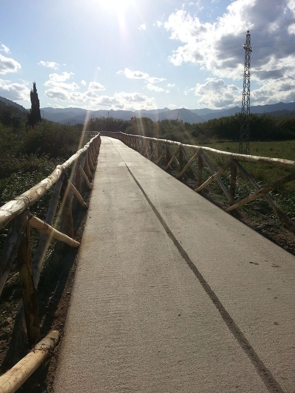 Staccionata per piste ciclabili